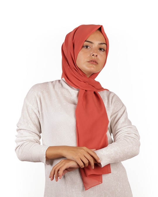Açık Kremit Şifon Şal