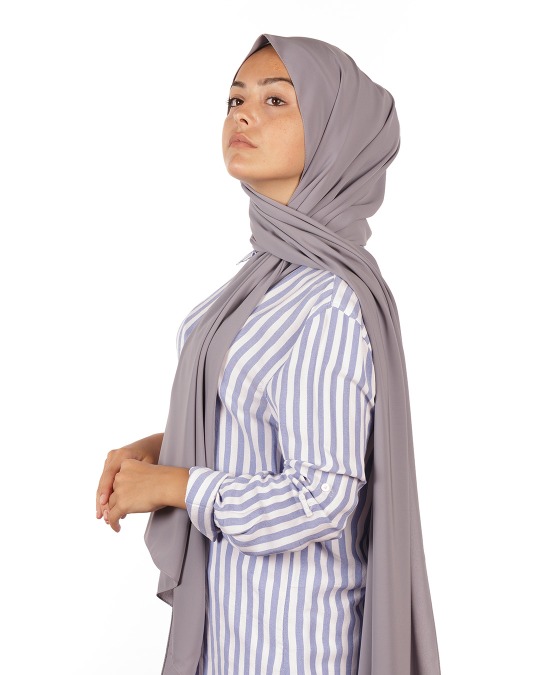 Gri Medine İpeği Şal