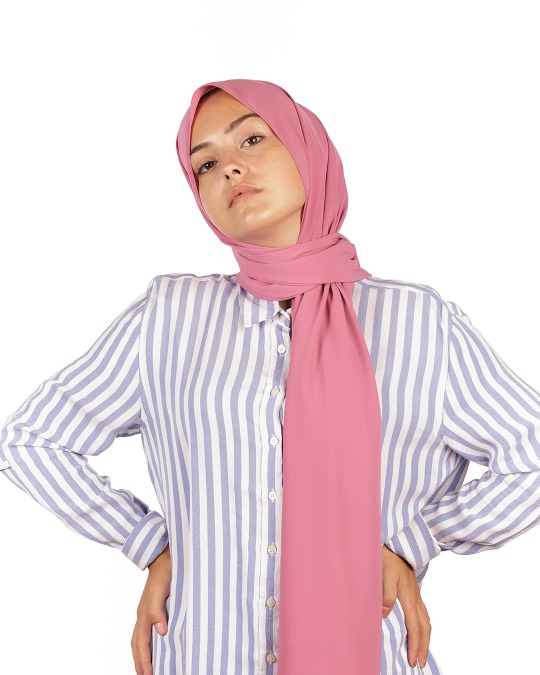 Pembe Medine İpeği Şal