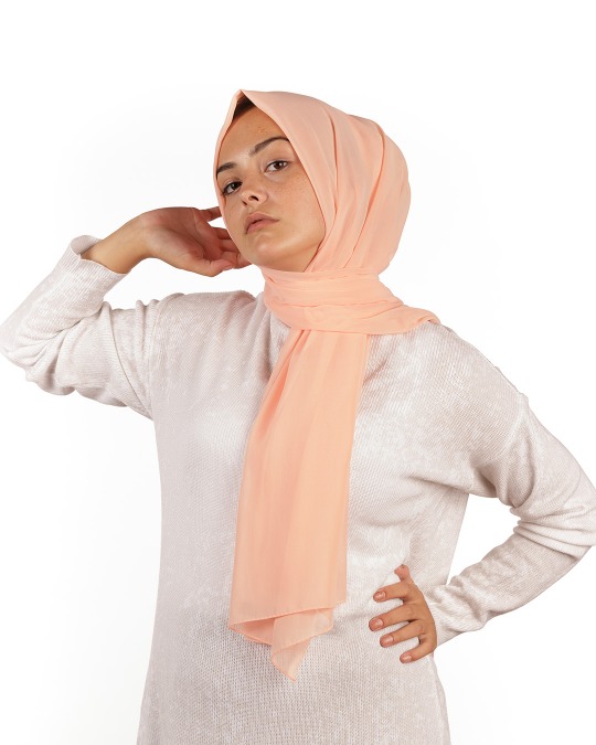 Pembe Şifon Şal