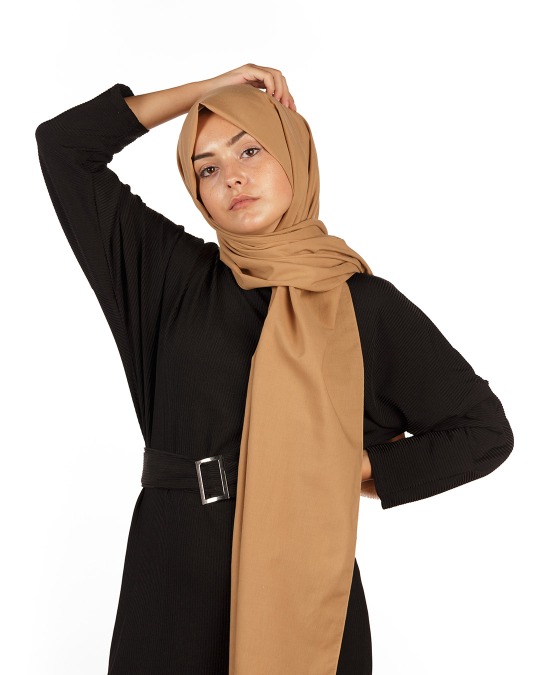 Camel Pamuk Vual Şal